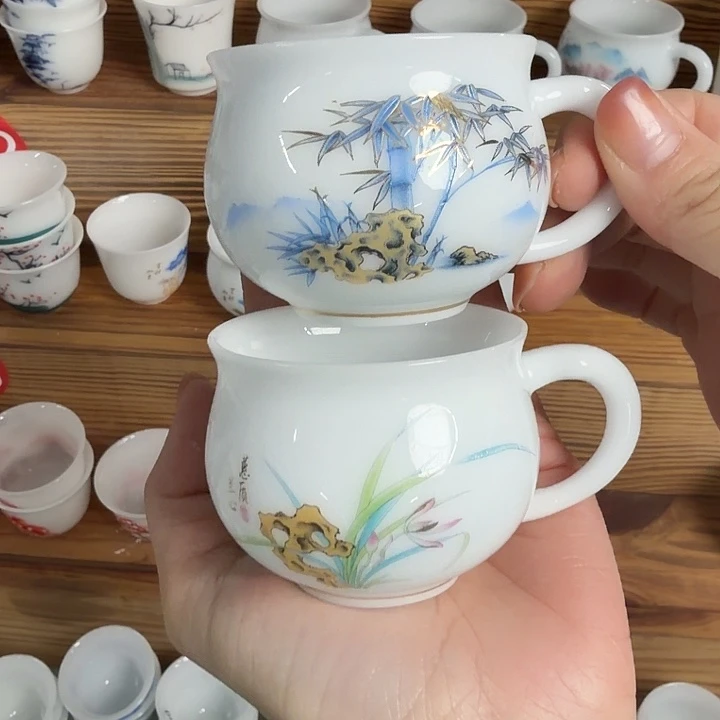 冰种耳朵主人杯主人杯文竹➕蕙质兰心