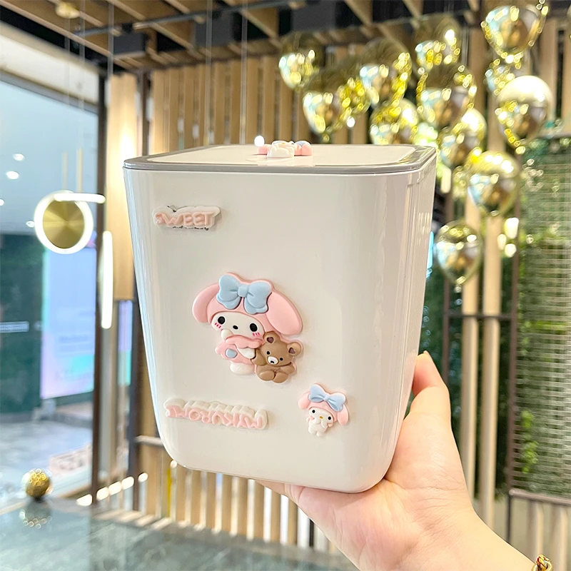 新款桌面按压式垃圾桶可爱学生宿舍书桌卧室客厅桌纸篓杂物收纳盒