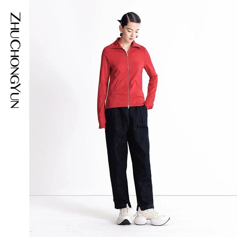 【心心精选】ZHUCHONGYUN秋新款锥形宽松收口裤子C1AY32595