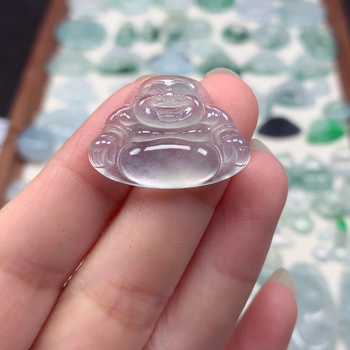 翡翠未镶嵌颈饰高冰佛公