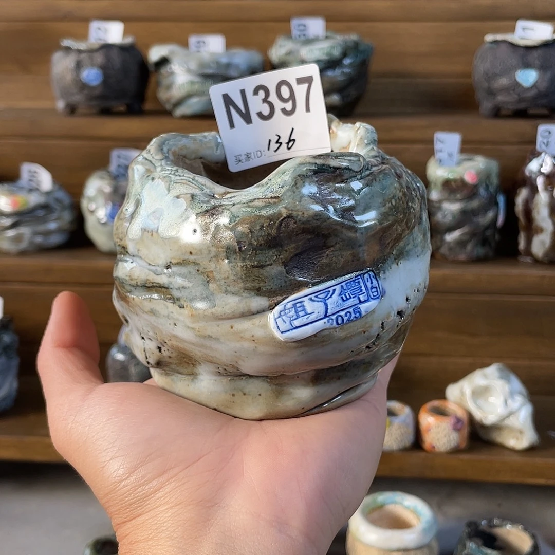 坛子姐花盆小白孤品内口5.5