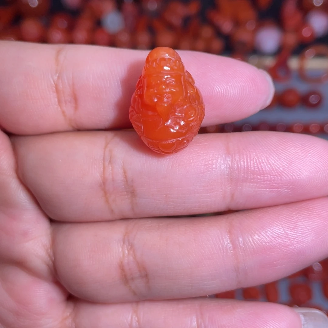 南红玛瑙财神未镶嵌
