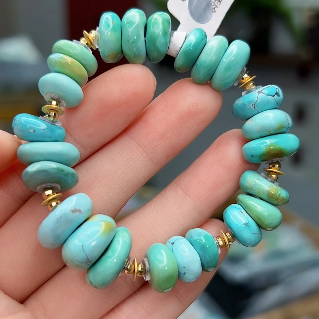 绿松石珠宝奇石18K金镶嵌