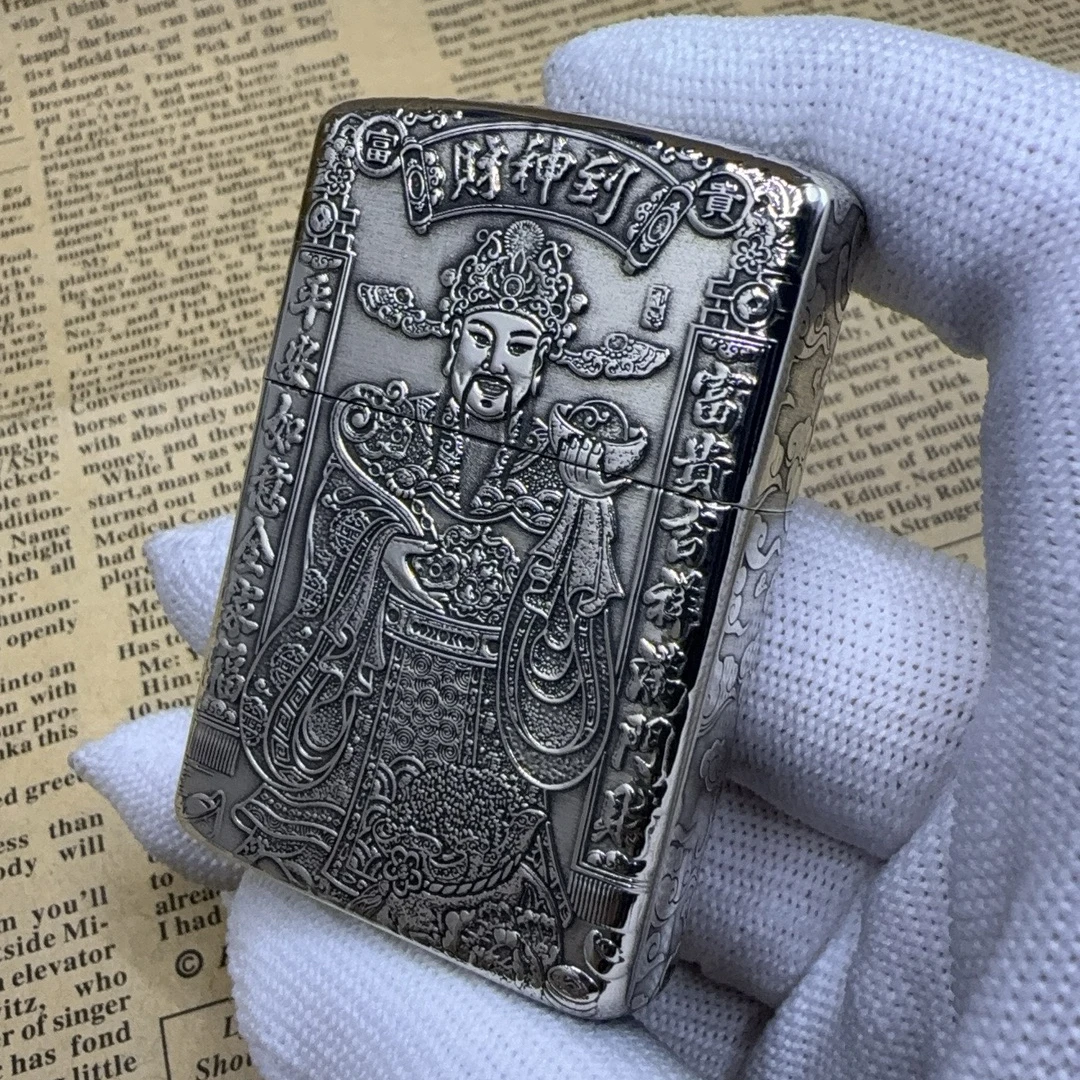 ZORRO佐罗二代902s白铜盔甲财神煤油打火机