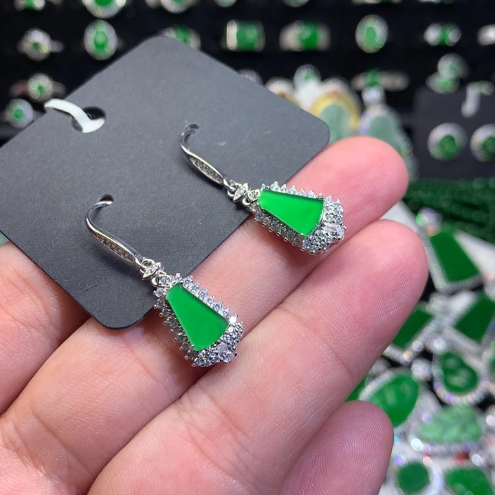 【闪购商品】翡翠颈饰银S925镶嵌无事牌