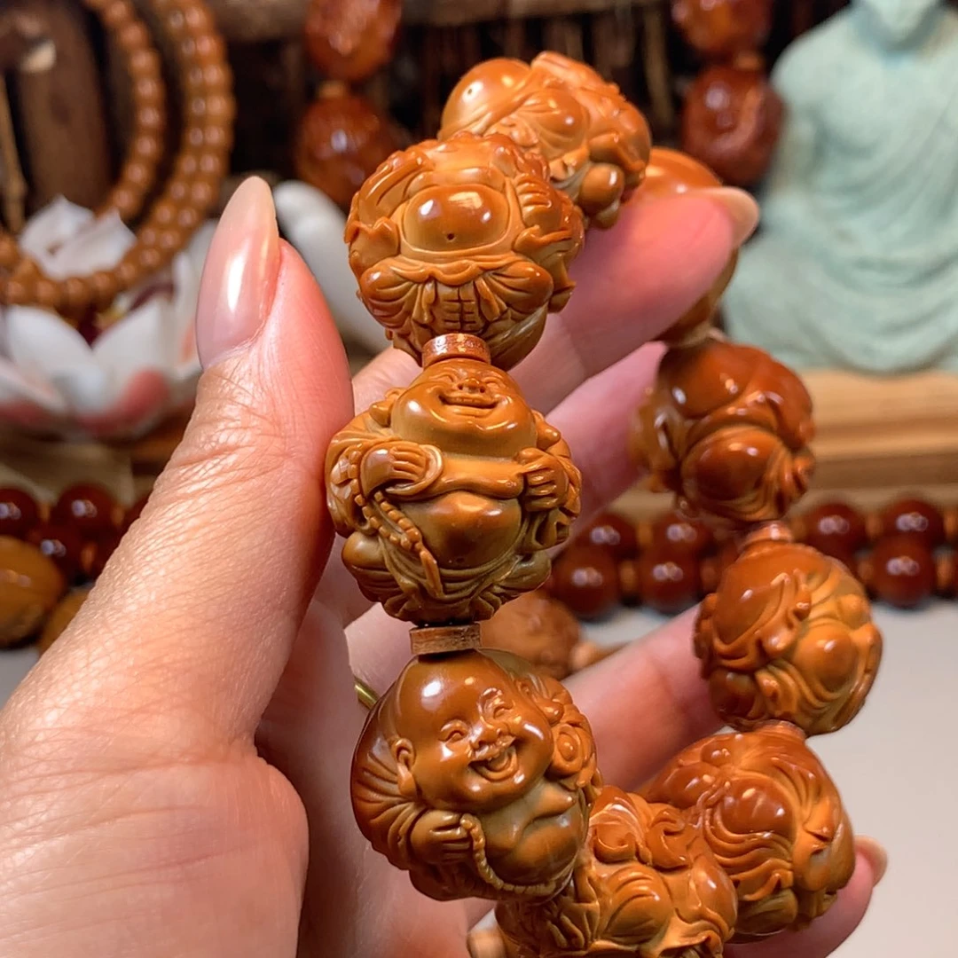 手串/手链橄榄核许*橄榄核八宝弥勒
