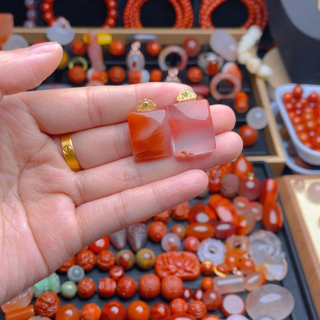 南红玛瑙珠宝奇石银S925镶嵌玲*