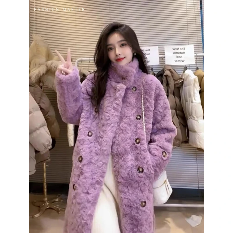 优雅高级感毛茸茸加厚仿皮草保暖外套JYFMYJ38 110925