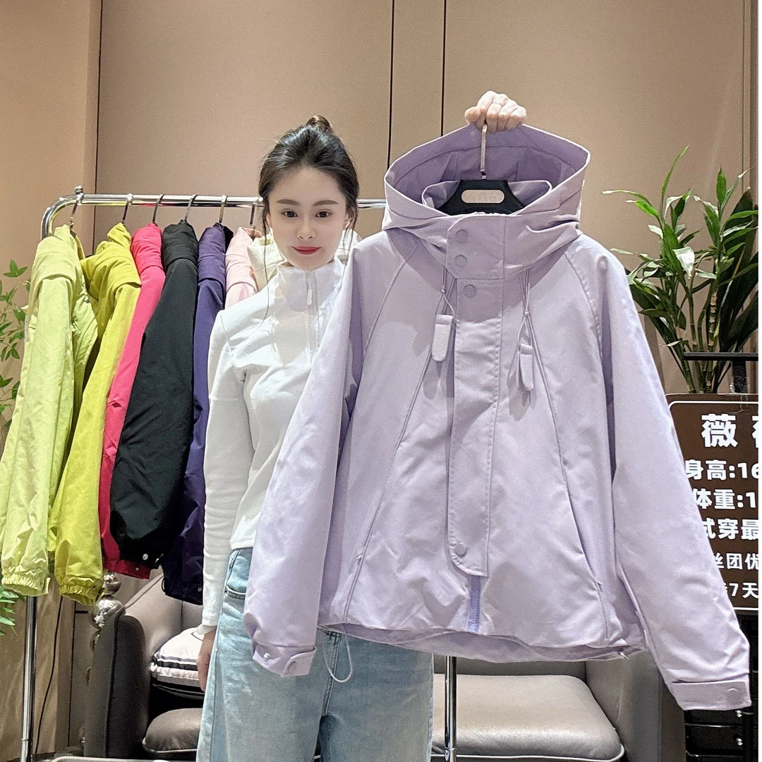 （单款）2025女款春季短外套休闲风衣潮流百搭户外运动防风
