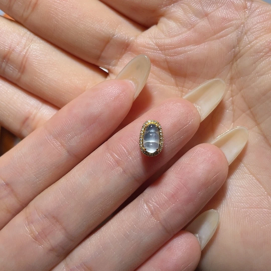 *****翡翠18K金镶嵌吊坠(不含链)