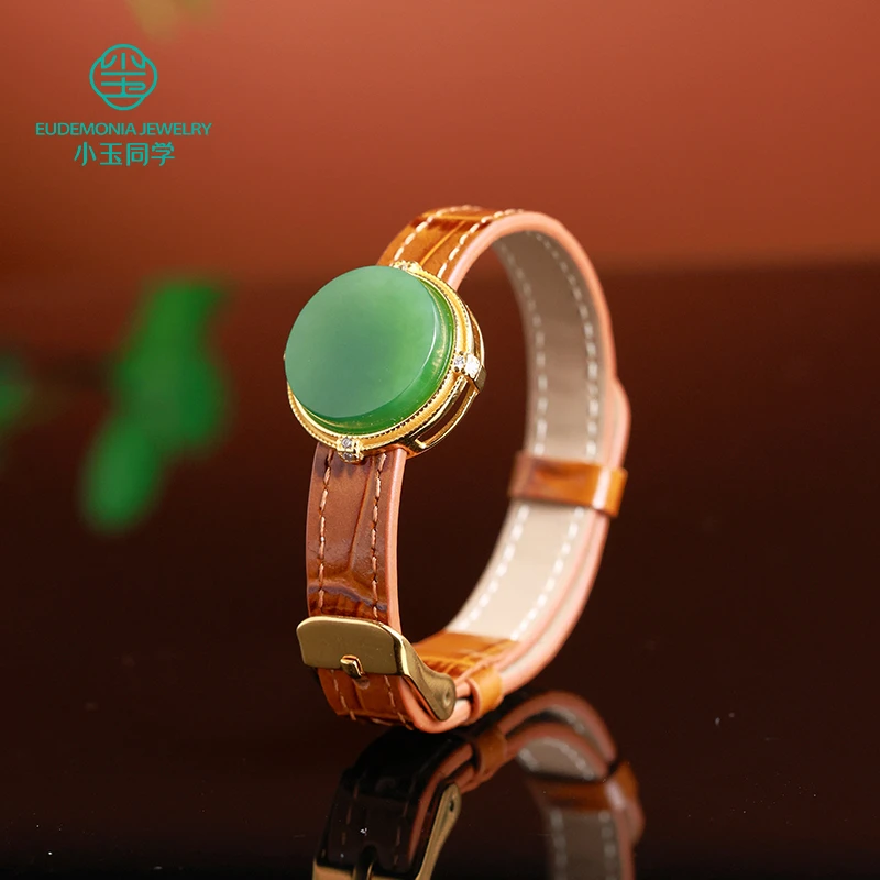 都市森林*s925银和田碧玉手牌吊坠两用款 百搭简约 精致卡22mm