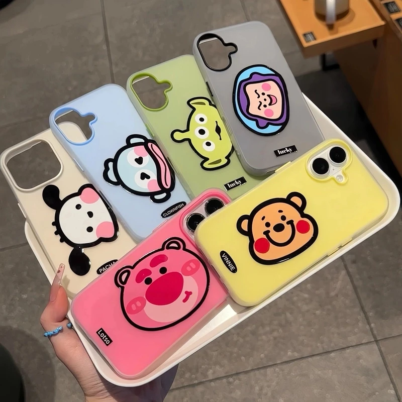 可爱卡通头像合集适用苹果16肤感果冻手机壳iphone15全包14防摔13