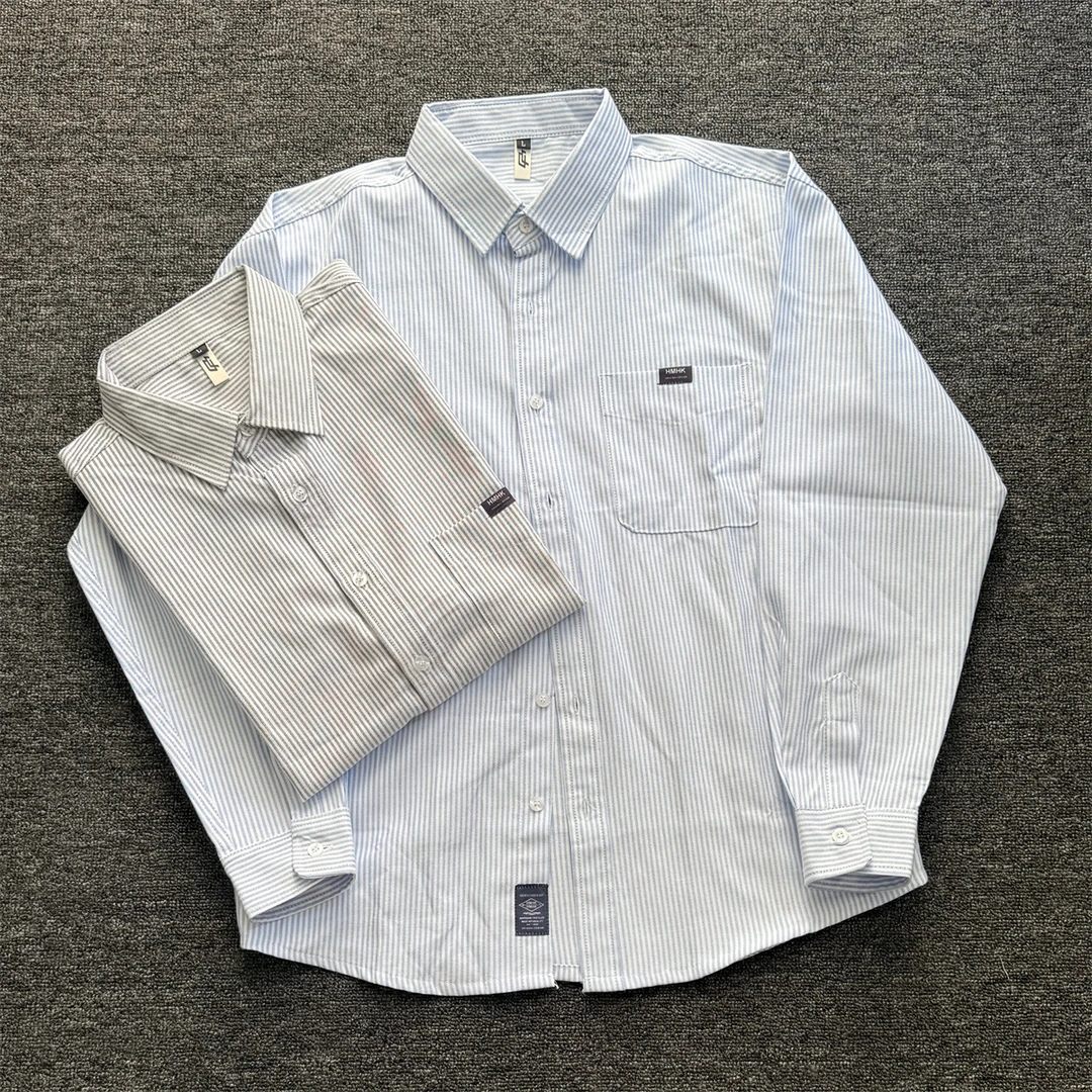 条纹衬衫修身宽松春秋休闲长袖春季常规款常规秋季