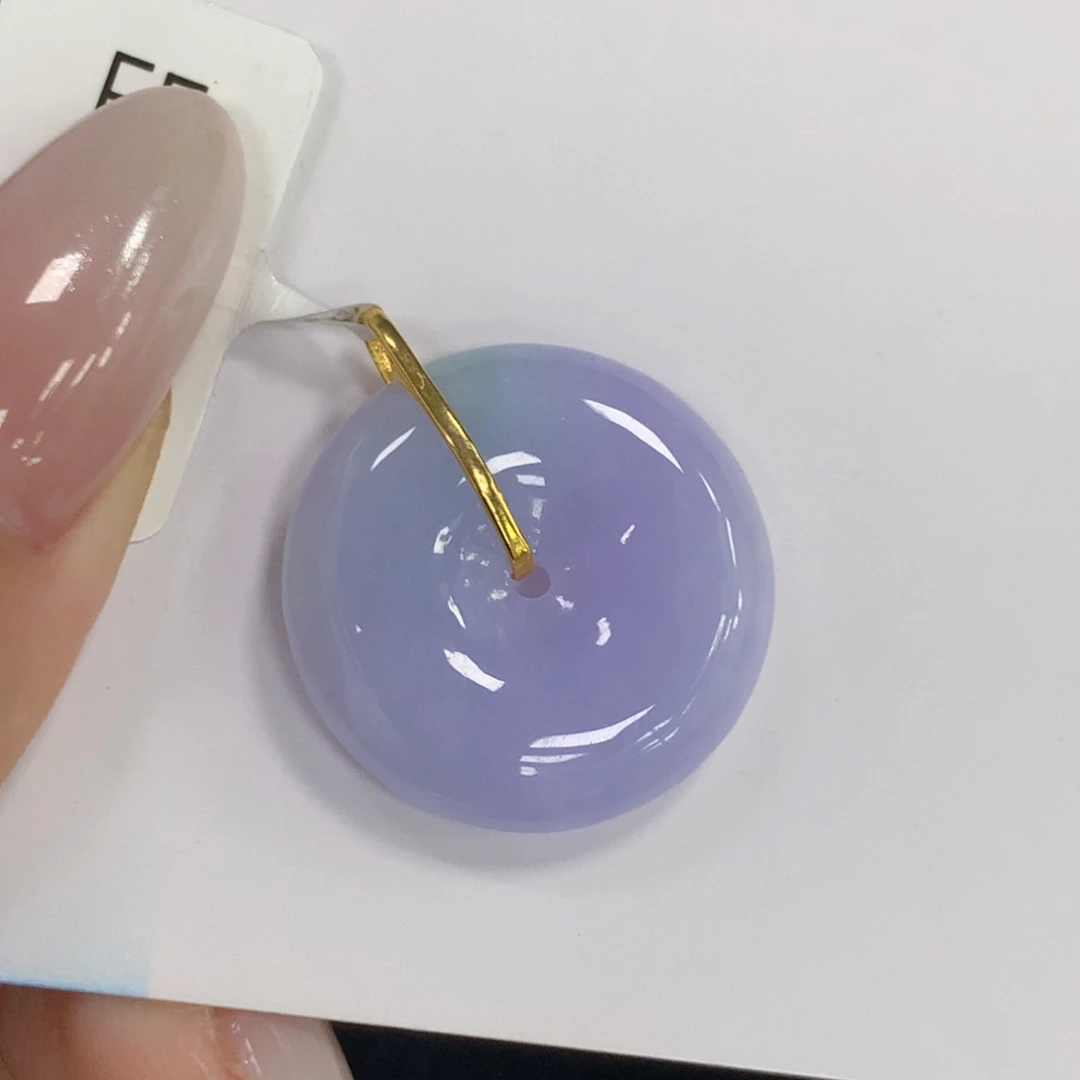 颈饰18K金镶嵌翡翠