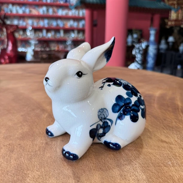 Q33两只小兔子装饰摆件
