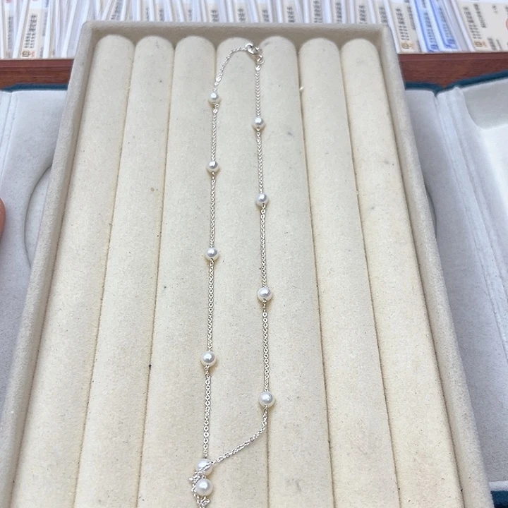 银S925镶嵌淡水珍珠珍珠项链22