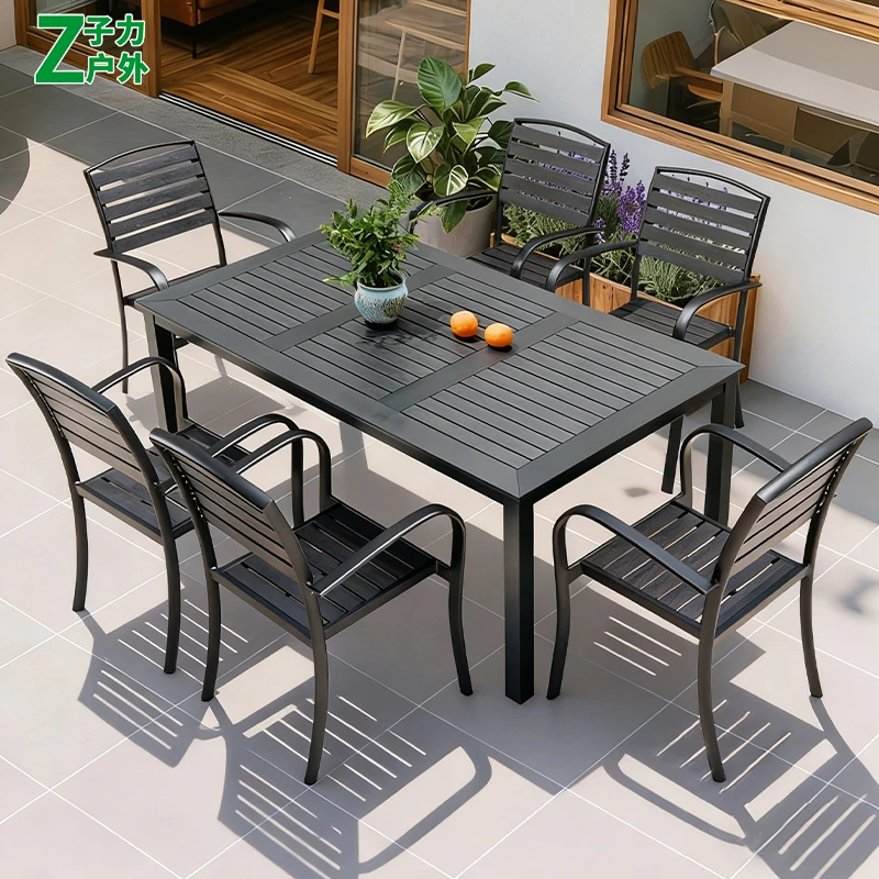 【子力户外】室外店铺外摆桌椅塑木露天台花园家用休闲商业户外庭院