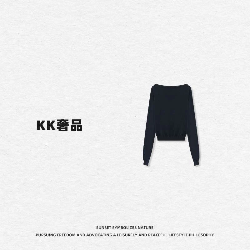 KK【无声渲染】2520594斜肩元气少女秋季是新款上衣时尚洋气