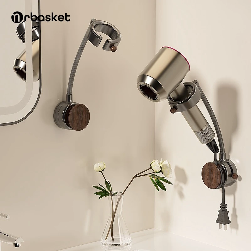 吸盘吹风机支架可旋转懒人吹风筒挂架浴室免打孔电吹风收纳置物架