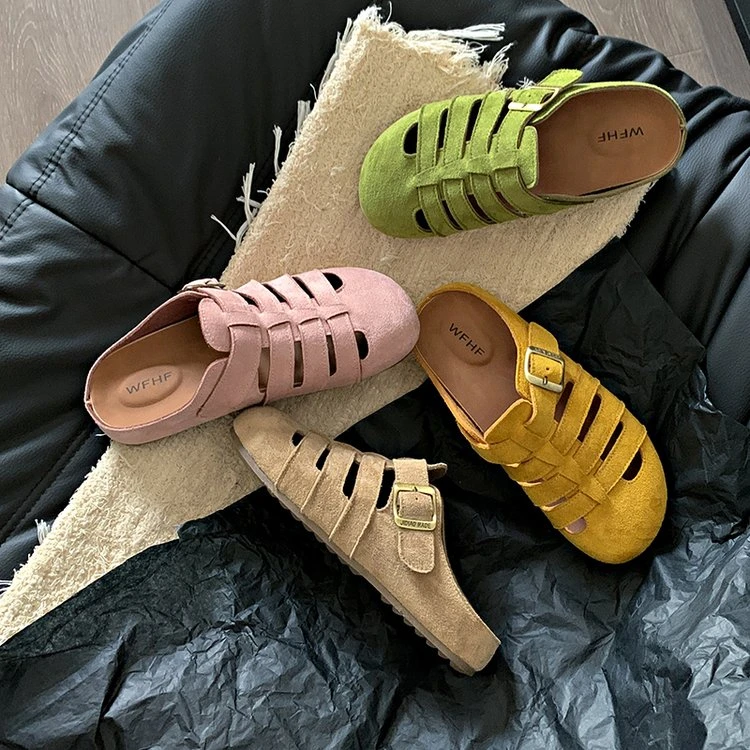 唐小小（高品质断码鞋清仓）勃肯鞋，编织包跟