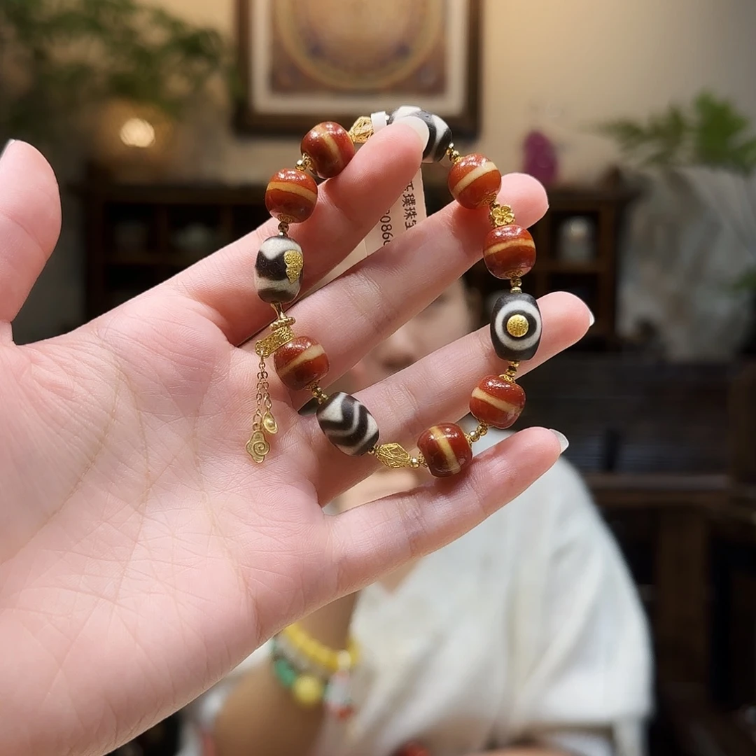 玛瑙/玉髓未镶嵌手串天珠手串