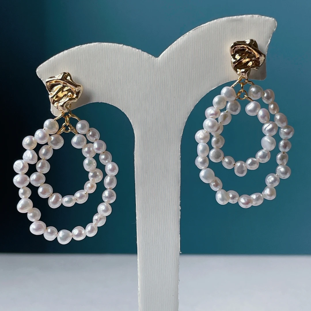 合金耳饰 欧美风巴洛克耳圈耳饰