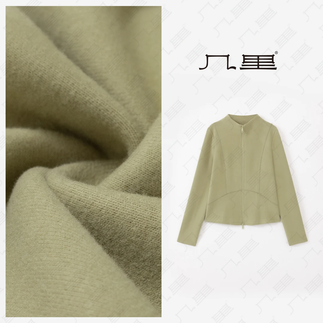 几里与麻 小蛮腰圆领修身外套 衣长55胸围94 2120141