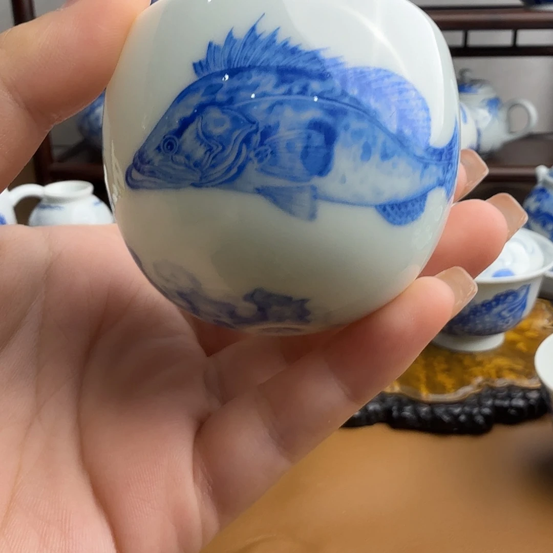 孤***语盉木。 鱼杯。