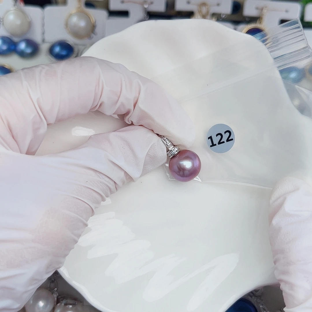 淡水珍珠银S925镶嵌颈饰