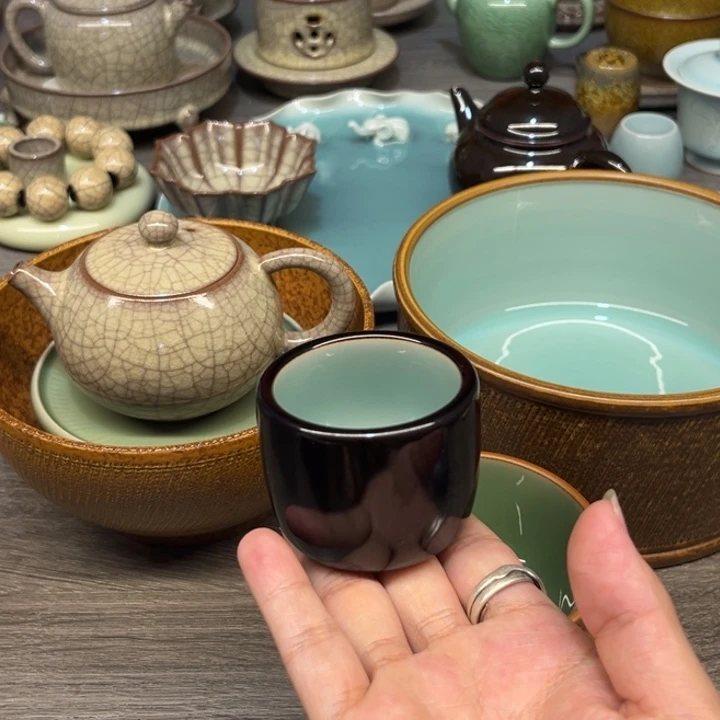黄灿 墨玉  扳指杯
