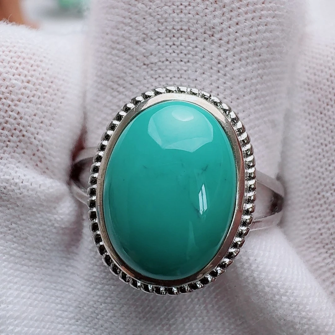 银S925镶嵌绿松石珠宝奇石