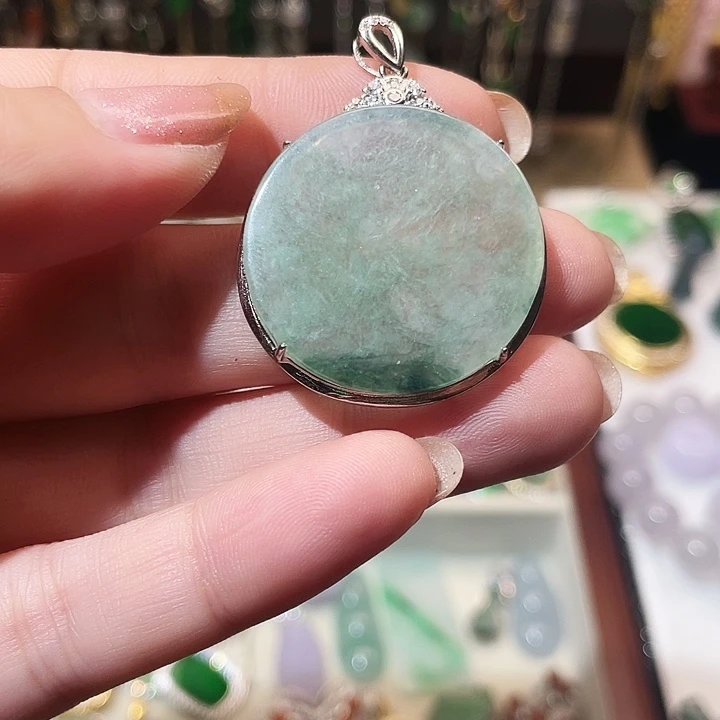 翡翠银S925镶嵌颈饰