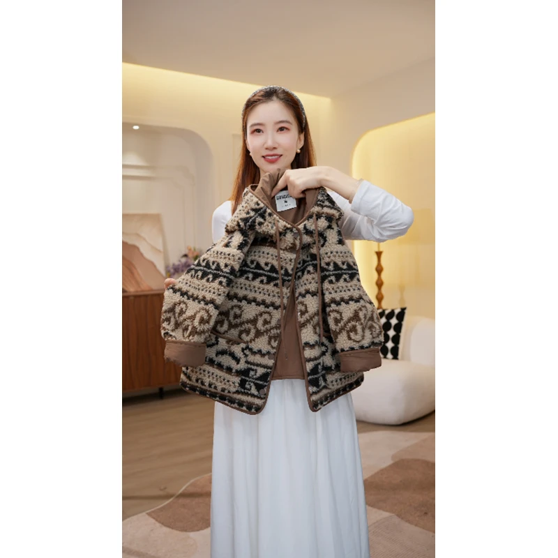 女童糕羔绒棉服冬装2025儿童秋冬季加厚棉袄小女孩外套3028
