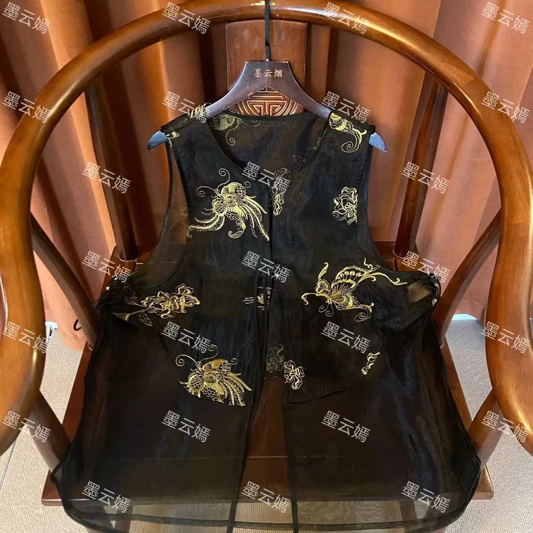 【朝歌】新中式女装高档优雅中国风时尚女士复古马甲设计款