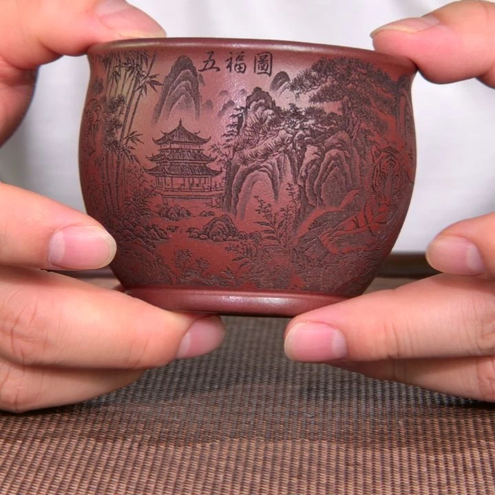 茶杯紫砂高货放漏
