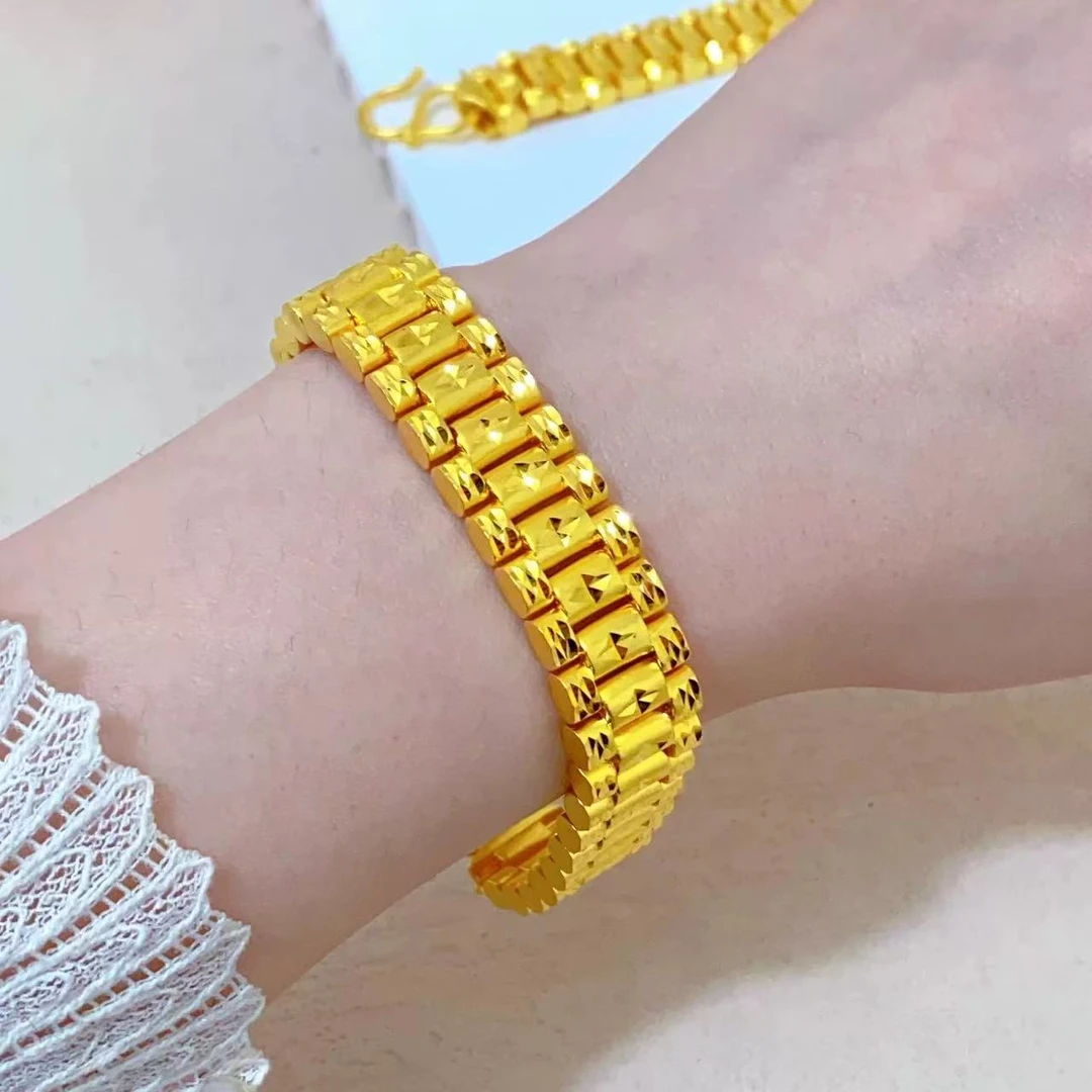 足银手链 足银手链时尚气质宽手表手链百搭不掉色送男友潮