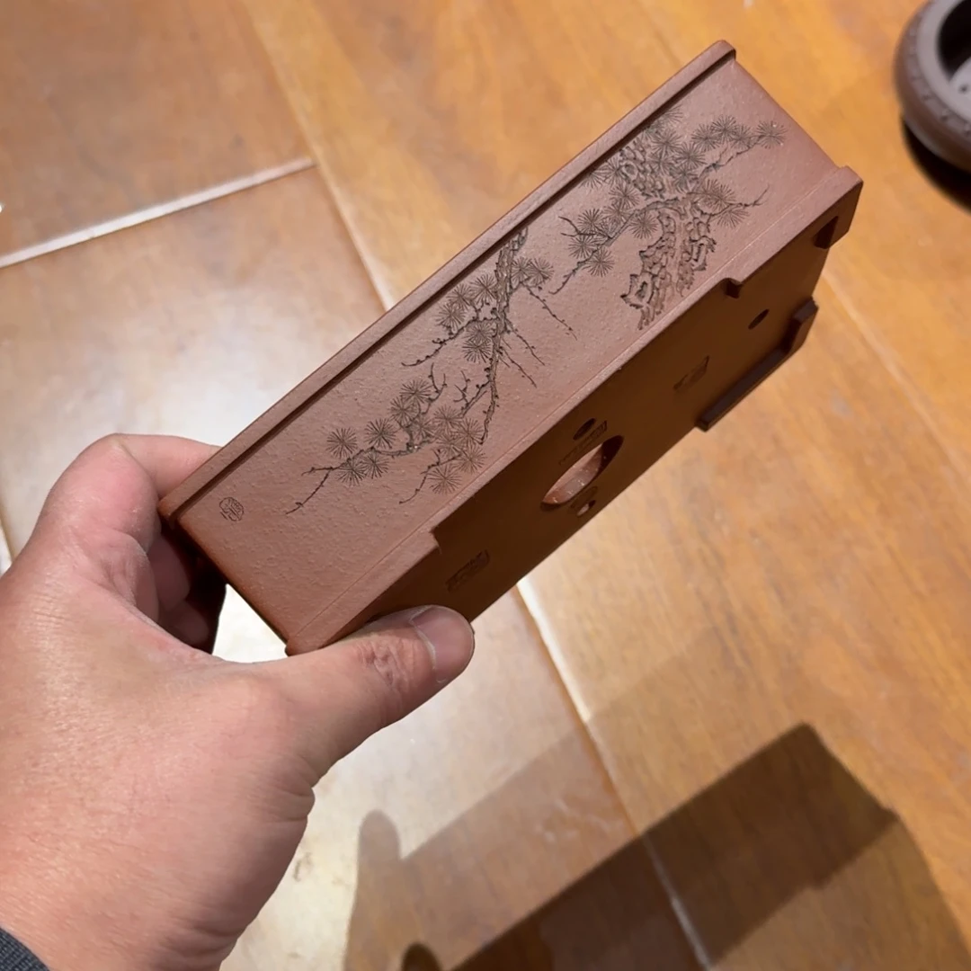 紫砂花盆原矿紫泥