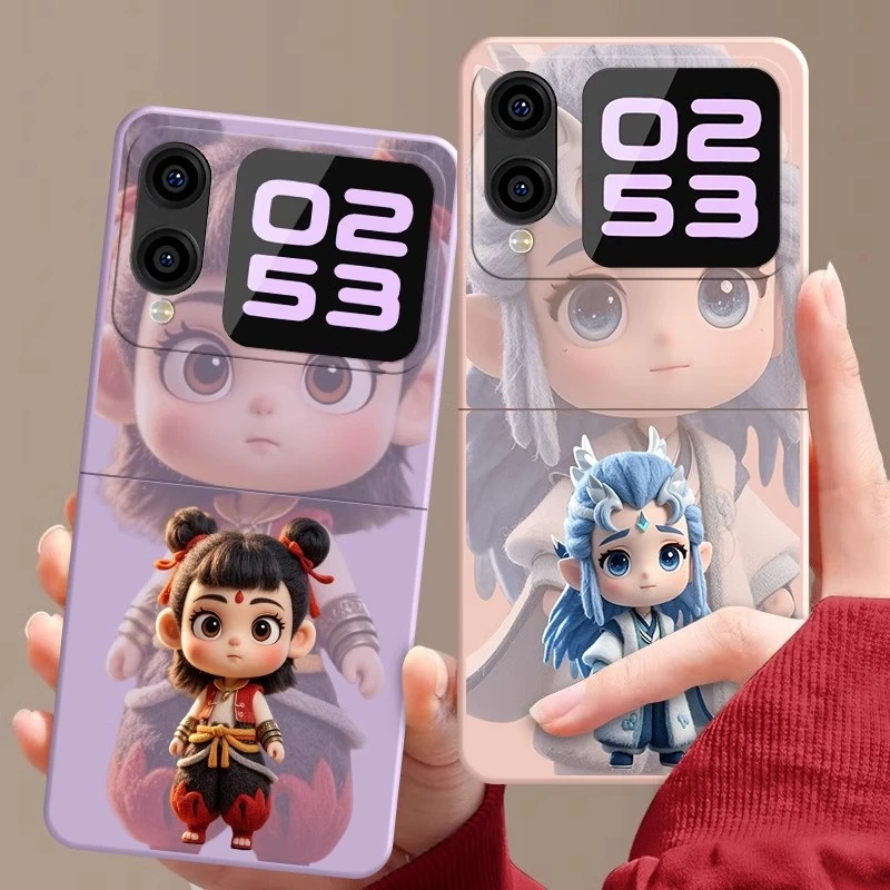 适用华为novaFlip手机壳2025卡通可爱哪吒折叠屏保护套网红爆款