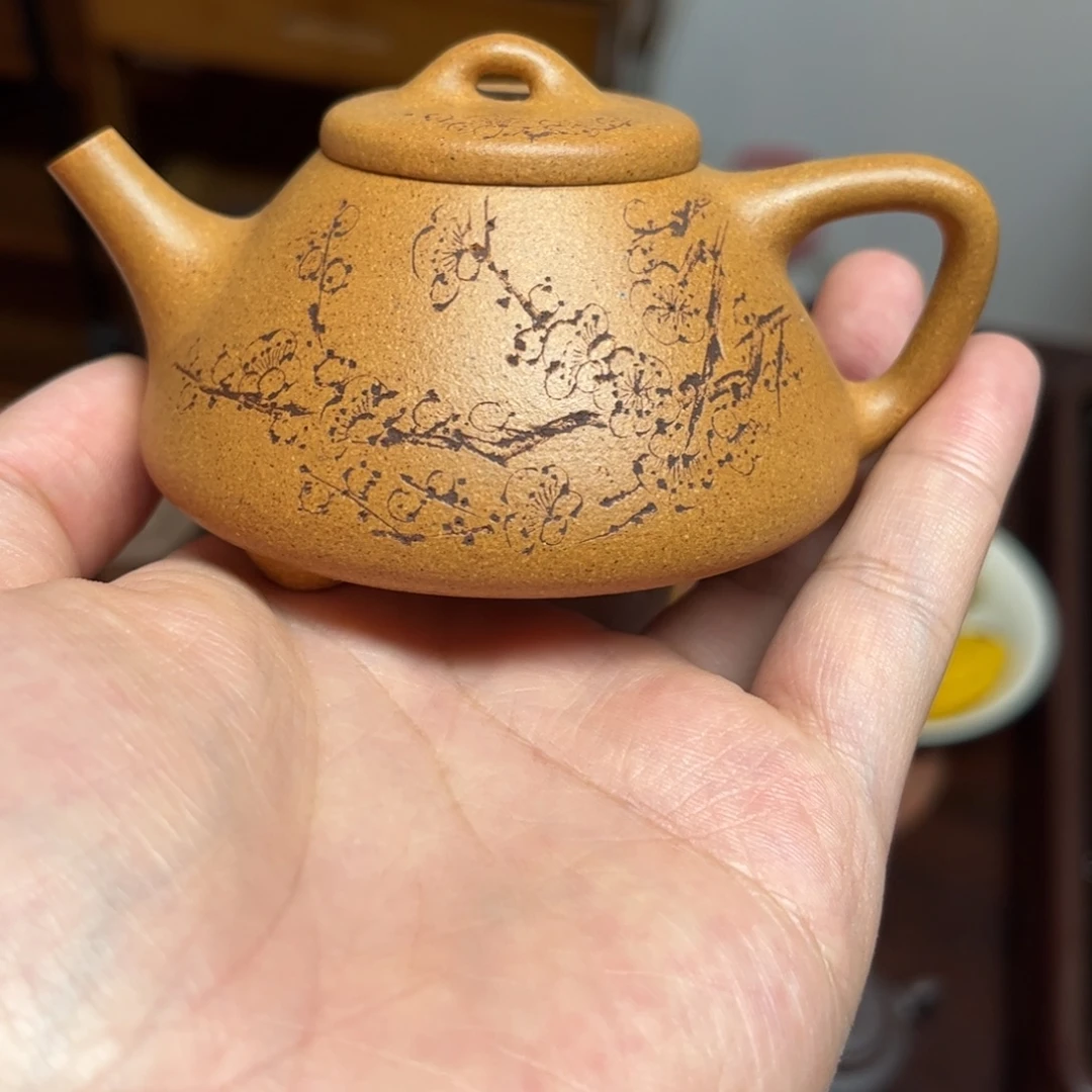C***g茶壶紫砂黄金段子冶石瓢