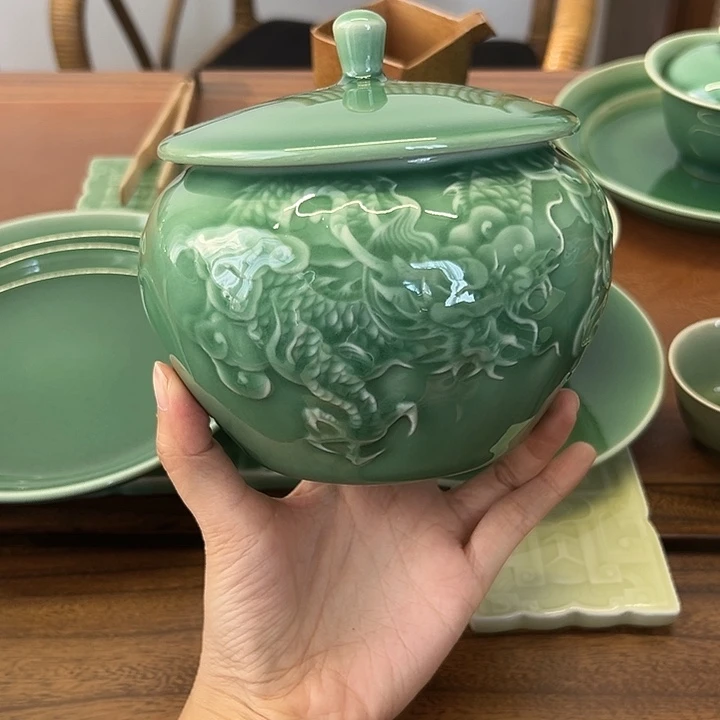 龙泉云间青瓷小米茶器