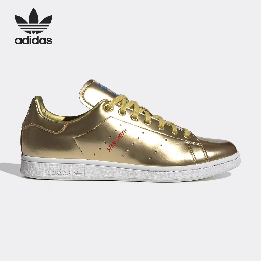 adidas originals STAN SMITH低帮板鞋男女同款液态金FW5364