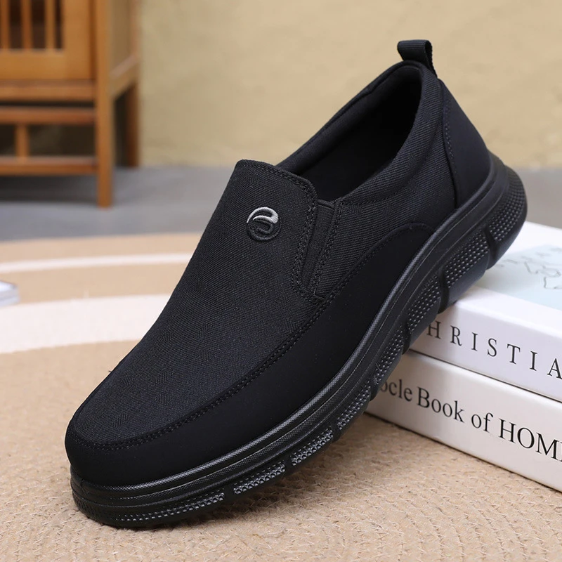 老北京布鞋男爸爸运动休闲健步鞋老人鞋软底中老年春秋款正宗男鞋