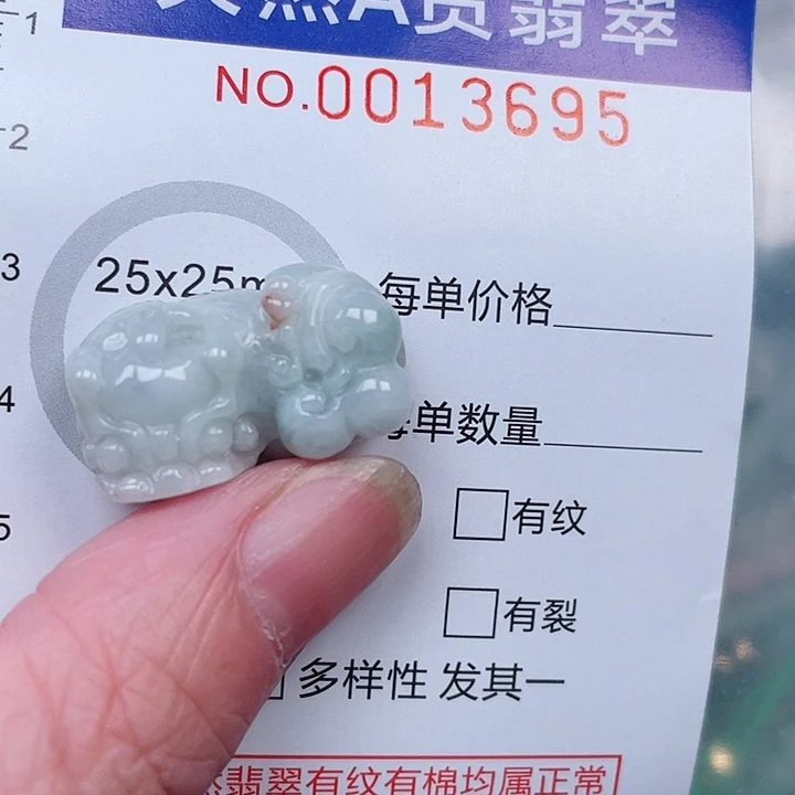 翡翠未镶嵌吊坠(赠链)