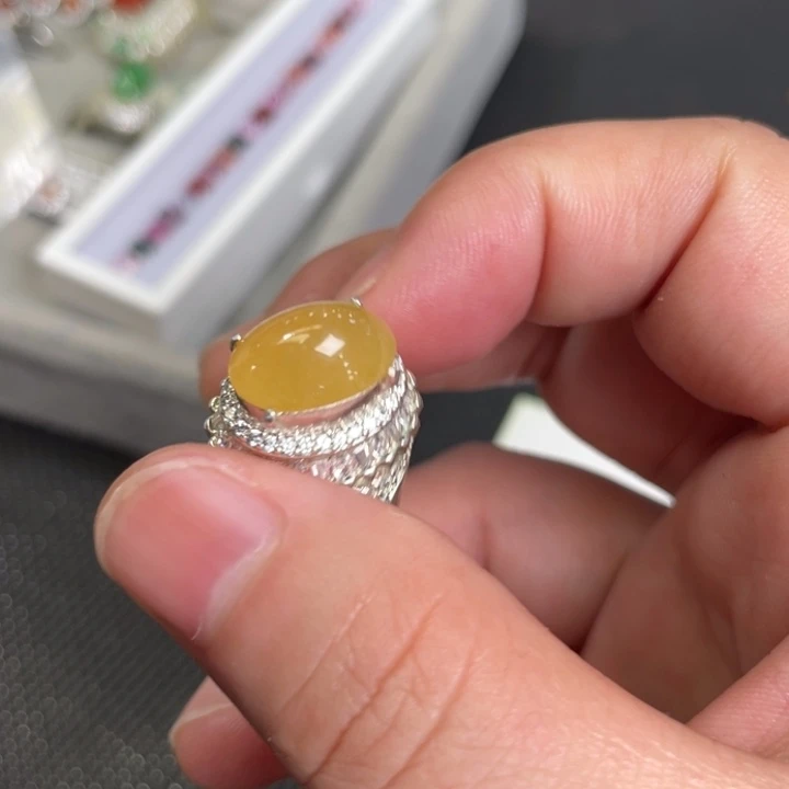 翡翠戒指未镶嵌缅甸天然翡翠