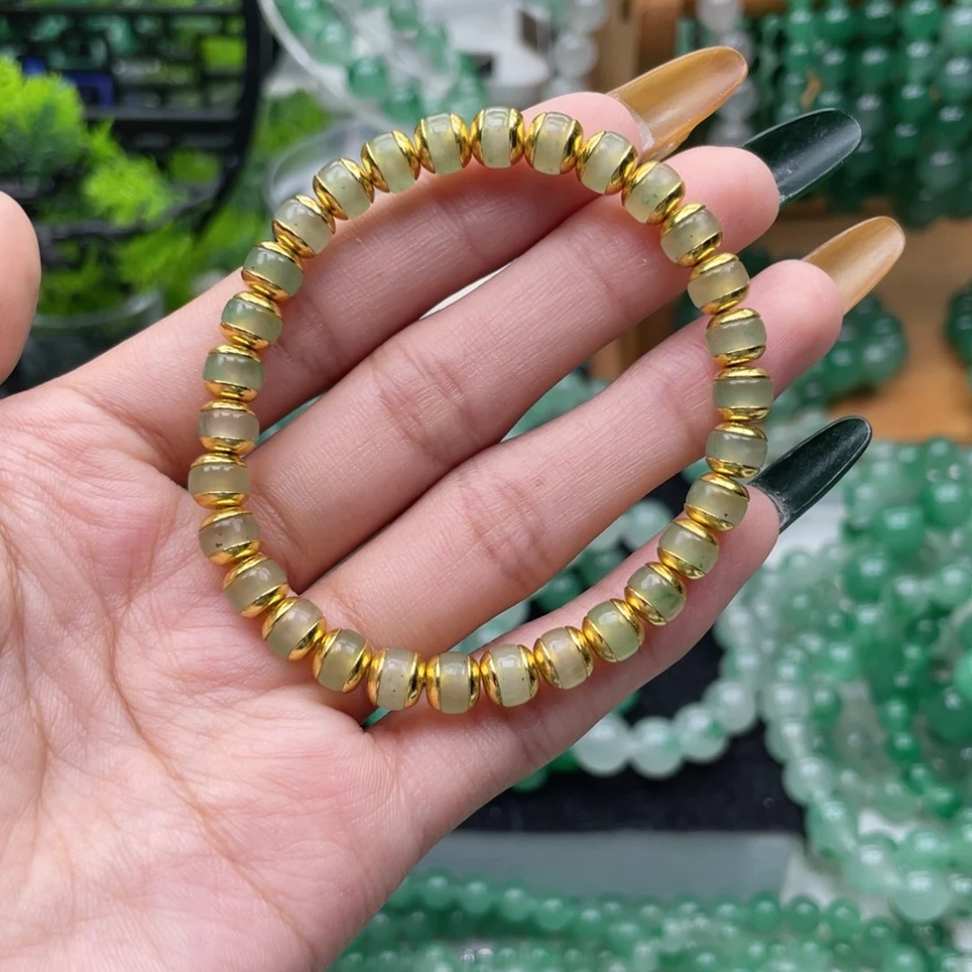 石英质玉（非洲翠）手串未镶嵌