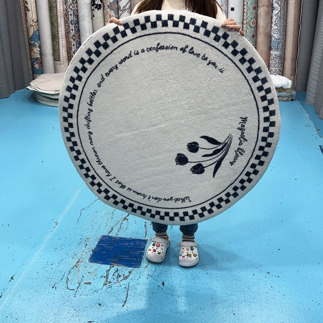 混纺加厚棉布底仿羊绒直径一米圆全新特价福利