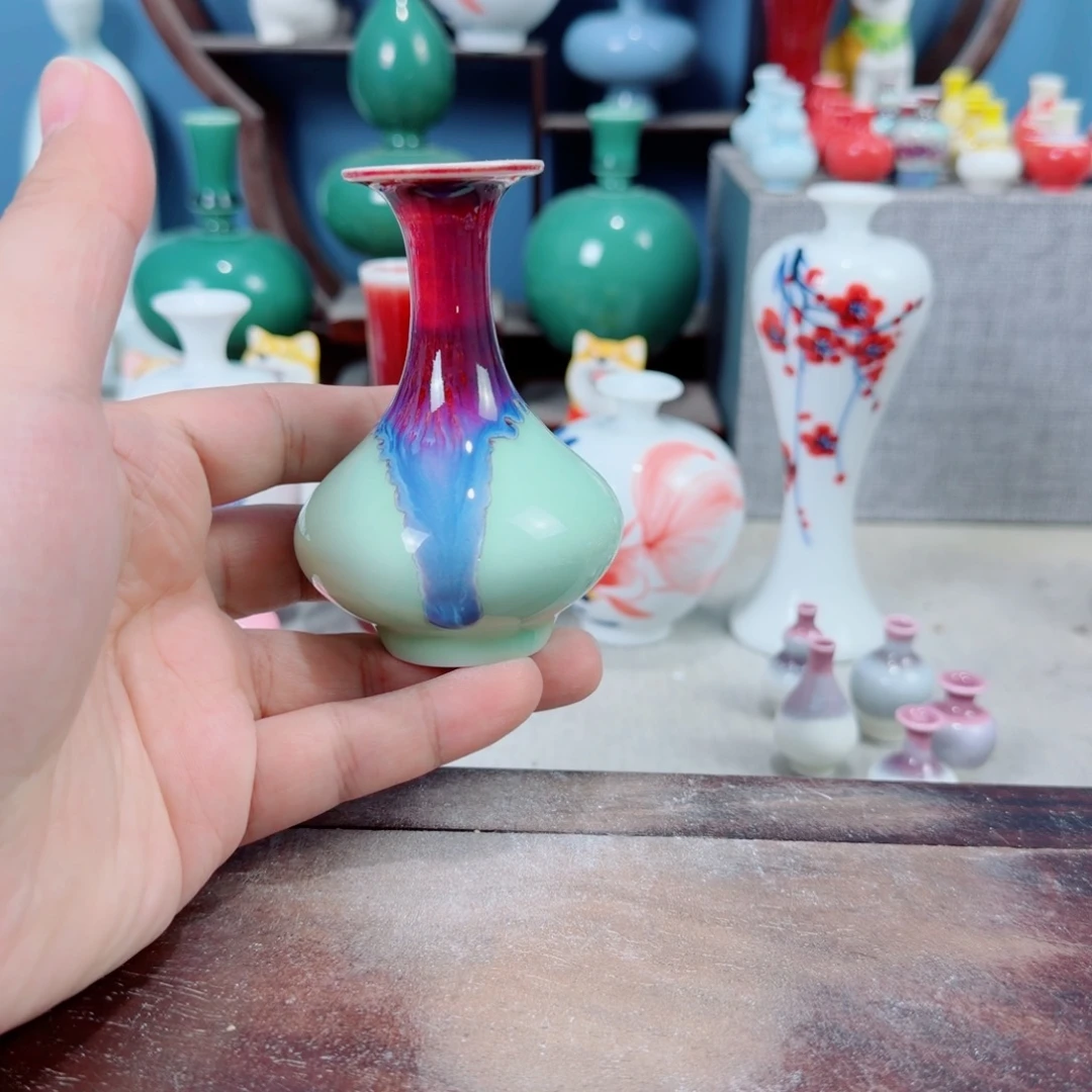 陶瓷手工小花器摆件