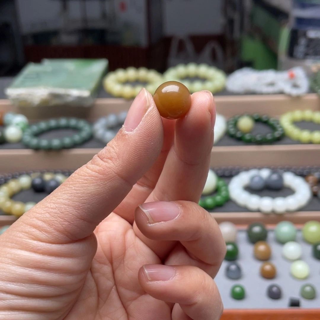 和田玉单珠12未镶嵌吉*