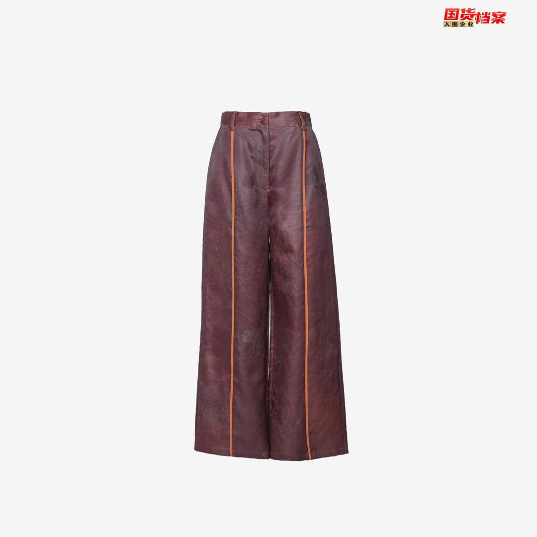 【万象有衣】雕花隐漆-原创设计师款裤子-7361