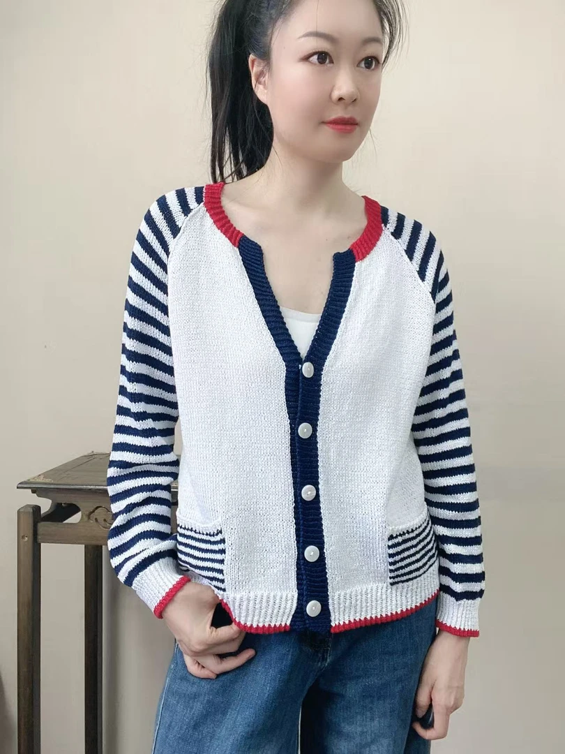 【材料包】条纹海军长袖 有骨性不变形 送视频教程+工具